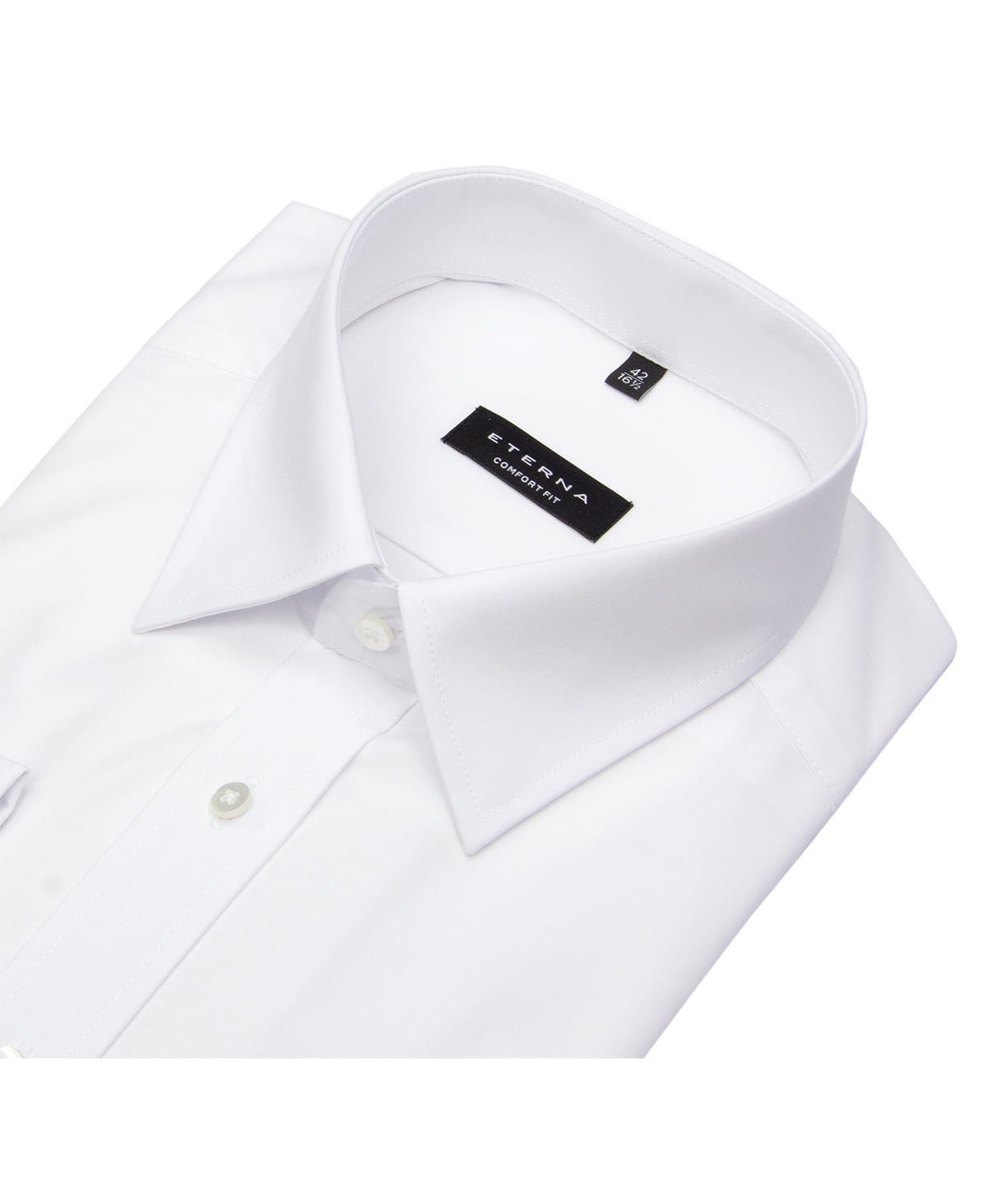 Eterna Hemd - Comfort Fit - Kentkragen - Cover Shirt - Umschlagmanschette -  weiß