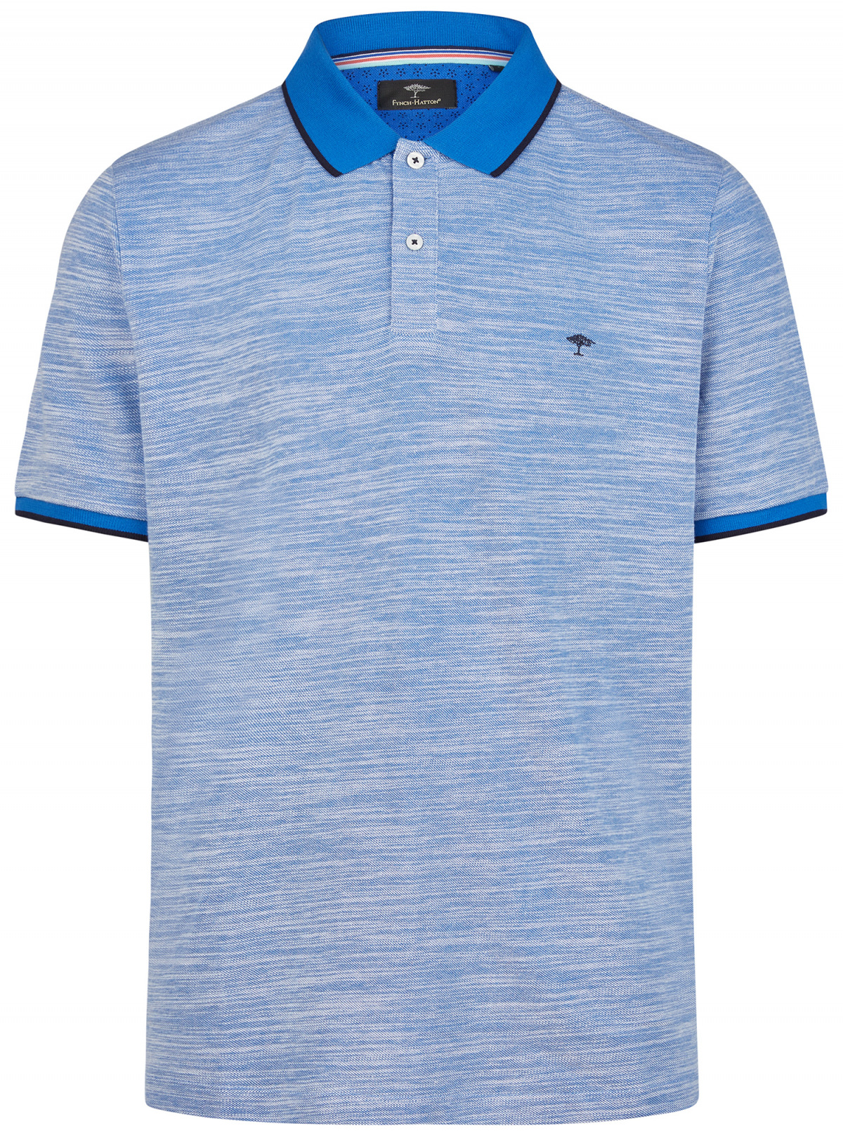 Fynch-Hatton Poloshirt Casual - - - - Piqué Kontrastkragen hellblau Fit