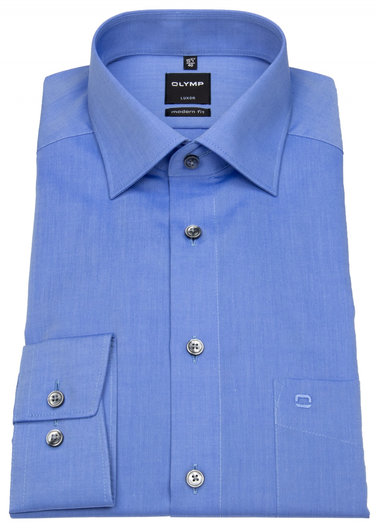 OLYMP Hemd - Luxor Modern Fit - Chambray - blau