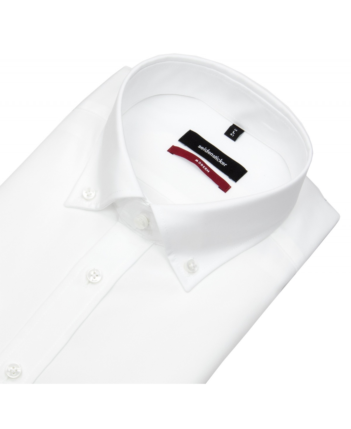 Seidensticker Hemd - Regular Fit - Button-Down Kragen - weiß