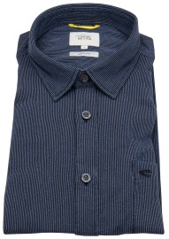 Camel Active Hemd - Regular Fit - feine Streifen - blau / dunkelblau