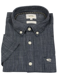Camel Active Kurzarmhemd - Regular Fit - Button Down - dunkelblau