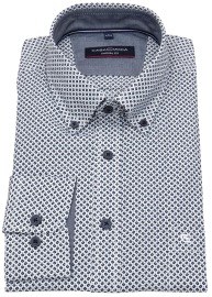 Casa Moda Hemd - Casual Fit - Button Down - dunkelblau / hellblau - extra langer 72cm Arm