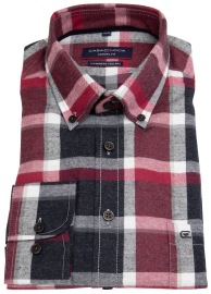 Casa Moda Hemd - Casual Fit - Button Down Kragen - Flanell - kariert - mehrfarbig