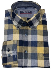 Casa Moda Hemd - Casual Fit - Button Down - mehrfarbig kariert - extra langer Arm 72cm