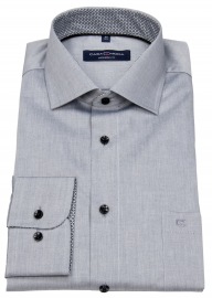 Casa Moda Hemd - Modern Fit - Patch - Kontrastknöpfe - grau