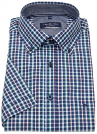 Casa Moda Kurzarmhemd - Comfort Fit - Button Down - mehrfarbig kariert