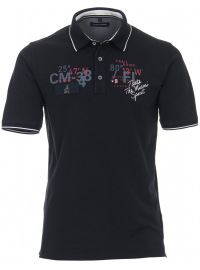 Casa Moda Poloshirt - Casual Fit - Print - blau