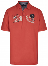 Casa Moda Poloshirt - Casual Fit - Print - Red