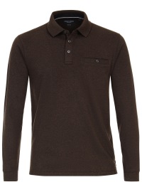 Casa Moda Poloshirt - Regular Fit - Langarm - braun