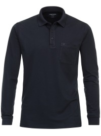 Casa Moda Poloshirt - Regular Fit - Langarm - dunkelblau