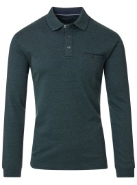Casa Moda Poloshirt - Regular Fit - Langarm - grün