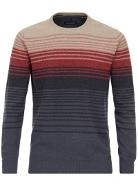 Casa Moda Pullover - Round-neck - Striped - Multicolored