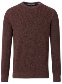 Casa Moda Pullover - Rundhals Ausschnitt - Strick - rotorange