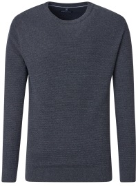 Casa Moda Pullover - Rundhals Ausschnitt - Struktur - blau