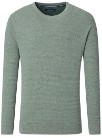 Casa Moda Pullover - Rundhals Ausschnitt - Struktur - grün