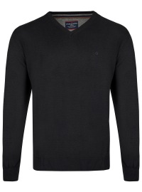 Casa Moda Pullover - V-Ausschnitt - schwarz