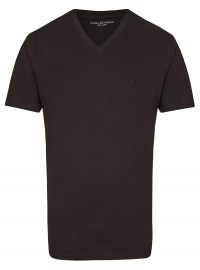 Casa Moda T-Shirt Doppelpack - V-Neck - schwarz