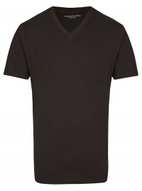 Casa Moda T-Shirt Doppelpack - V-Neck - schwarz