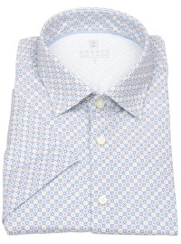 DESOTO Kurzarmhemd - Slim Fit - Jersey - Kentkragen - Print - mehrfarbig