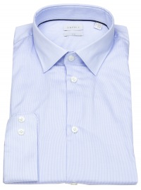 Esprit Hemd - Slim Fit - Kentkragen - Streifen - hellblau / weiß