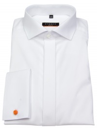 Eterna Galahemd - Slim Fit - Haikragen - Cover Shirt - Umschlagmanschette - weiß