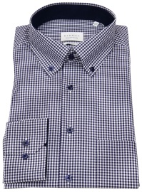 Eterna Shirt - Comfort Fit - Button Down - Dark Blue / White