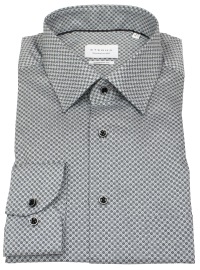 Eterna Hemd - Comfort Fit - Kentkragen - grau / schwarz - extra langer 68cm Arm