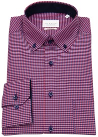 Eterna Hemd - Modern Fit - Button Down - rot / dunkelblau