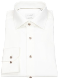 Eterna Hemd - Modern Fit - Cover Shirt - extra blickdicht - Kontrastknöpfe - hellbeige