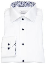 Eterna Hemd - Modern Fit - Cover Shirt - Kontrastknöpfe - weiß