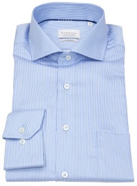 Eterna Hemd - Modern Fit - Haikragen - Streifen - hellblau / weiß