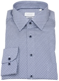Eterna Hemd - Modern Fit - Kentkragen - dunkelblau / hellblau - extra langer 68cm Arm