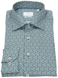 Eterna Hemd - Modern Fit - Kentkragen - grün / weiß