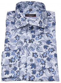 Eterna Hemd - Modern Fit - Kentkragen - Print - blau / hellblau