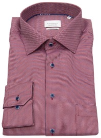Eterna Hemd - Modern Fit - Kentkragen - rot / dunkelblau / weiß