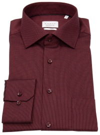 Eterna Hemd - Modern Fit - Kentkragen - Struktur - rot - extra langer 68cm Arm