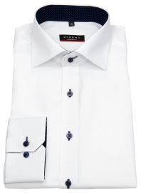 Eterna Hemd - Modern Fit - Oxford - Kontrastknöpfe - weiß - ohne OVP