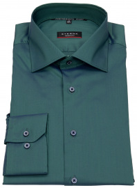 Eterna Hemd - Modern Fit - Performance Shirt - Chambray - grün