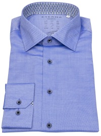 Eterna Hemd - Modern Fit - Performance Shirt - Struktur - blau