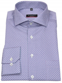 Eterna Hemd - Modern Fit - Print - blau / rot / weiß