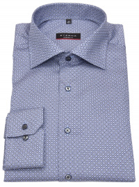 Eterna Hemd - Modern Fit - Print - dunkelblau / blau