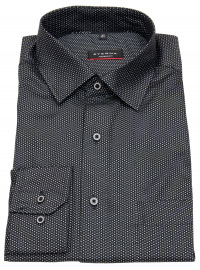 Eterna Hemd - Modern Fit - Print - schwarz / dunkelgrün / weiß