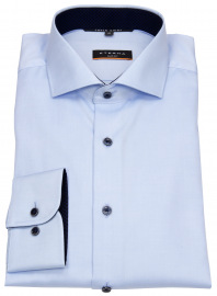 Eterna Hemd - Slim Fit - Cover Shirt - Kontrastknöpfe - hellblau