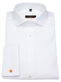 Eterna Hemd - Slim Fit - Haifischkragen - Cover Shirt - Umschlagmanschette - weiß