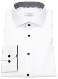 Eterna Hemd - Slim Fit - Haifischkragen - Kontrastknöpfe - weiß - ohne OVP