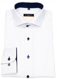 Eterna Hemd - Slim Fit - Oxford - Kontrastköpfe - weiß