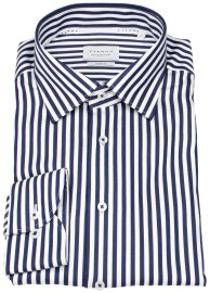 Eterna Hemd - Slim Fit - Streifen - dunkelblau / weiß