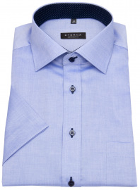 Eterna Kurzarmhemd - Comfort Fit - Oxford - Kontrastknöpfe - hellblau