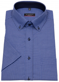 Eterna Kurzarmhemd - Modern Fit - Button Down - dunkelblau / blau